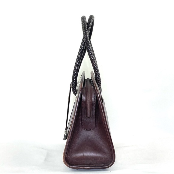 Brighton Brown Leather Croc Embossed Purse Silver hardware Zip Closure - Picture 6 of 12